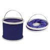 5346 1 modry skladaci kyblik s nerezovym drzakem objem 9 l
