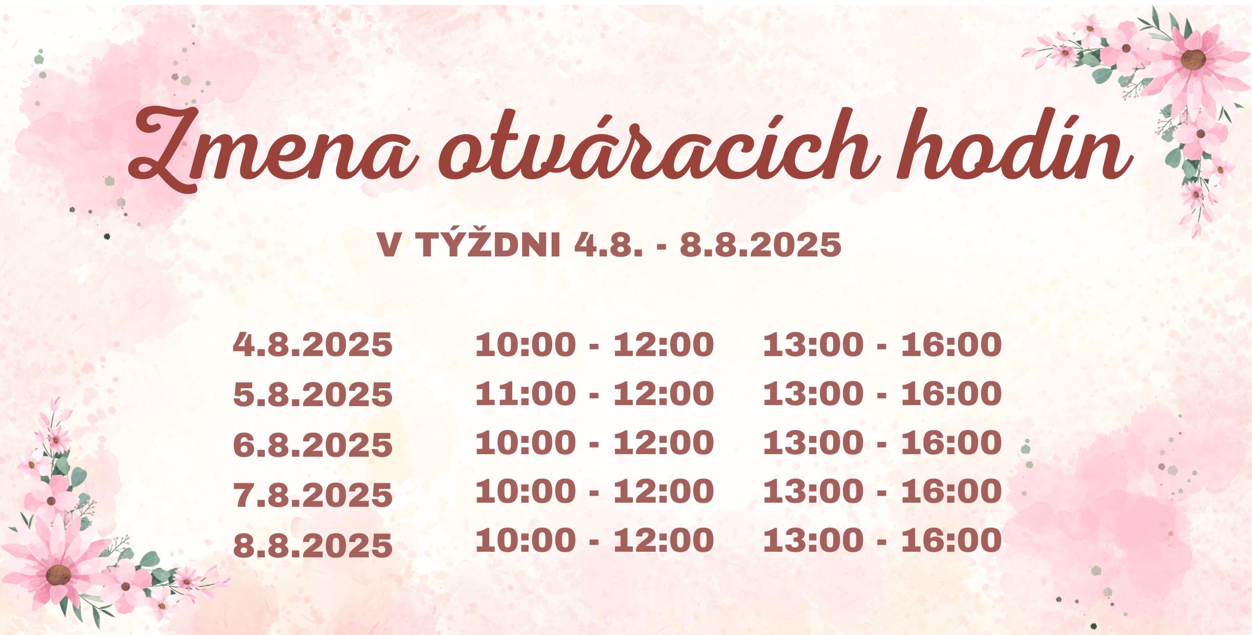 otvaracie hodiny