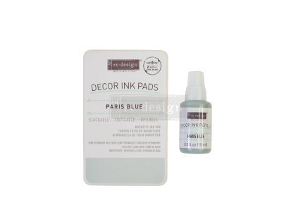 Poduška s atramentom - paris blue