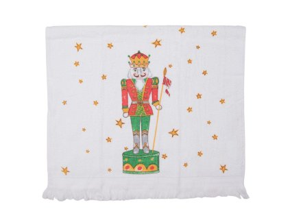 cthlc1 guest towel 40x66 cm white green cotton nutcracker rectangle toilet towel