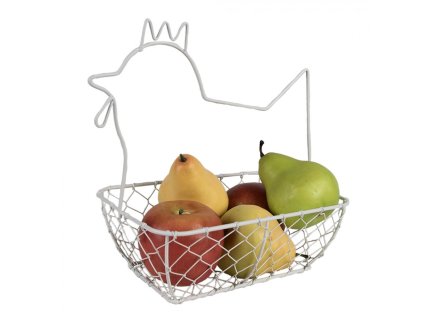 6y5482 egg basket 27 cm white iron chicken kitchen baskets (1)