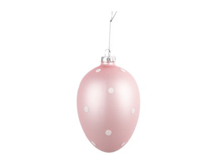6gl4468 easter pendant egg o 8x12 cm pink glass