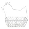 6y5482 egg basket 27 cm white iron chicken kitchen baskets