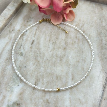 Jemný náhrdelník z pravých perel