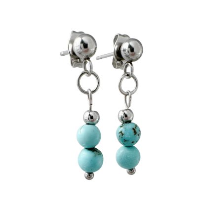Náušnice s tyrkysovými kuličkami