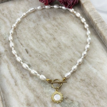 Perlový náhrdelník s přívěskem Madeline