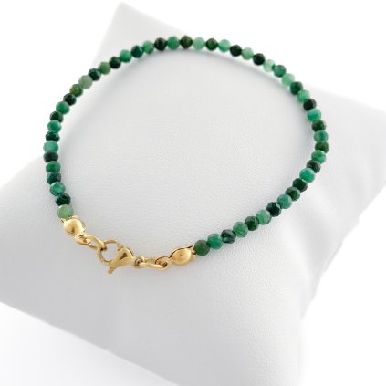 Náramek s přírodním smaragdem