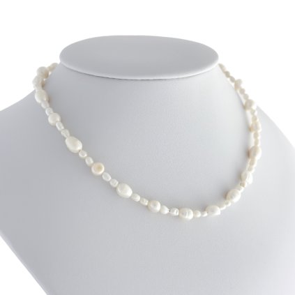 Náhrdelník z pravých říčních perel Latina