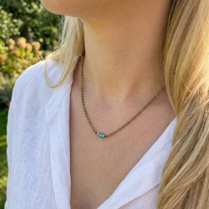 Náhrdelník s tyrkysem Mia