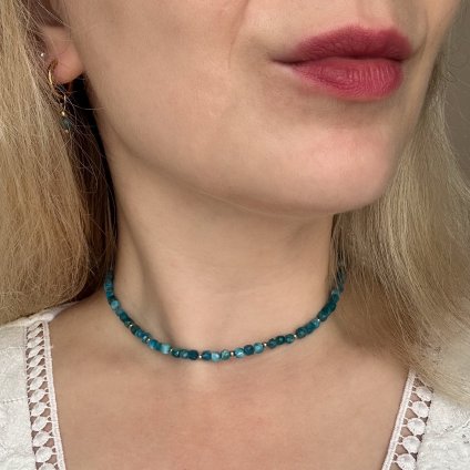 Náhrdelník choker s přírodním apatitem