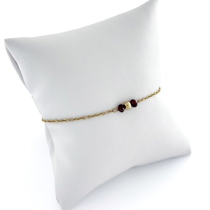 Minimalistický náramek s granátem