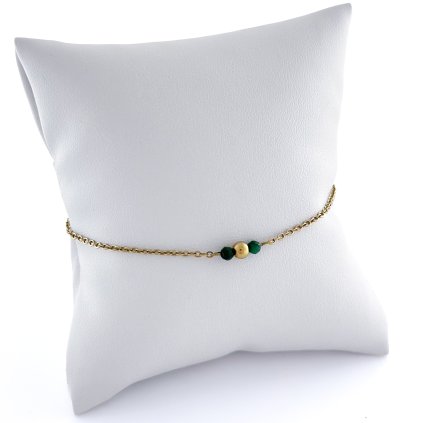 Minimalistický náramek se smaragdem