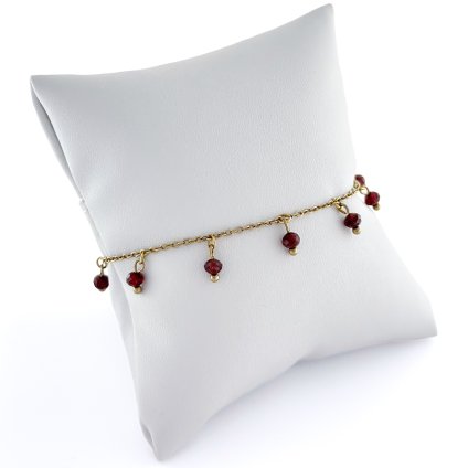 Náramek s přírodním granátem Alma