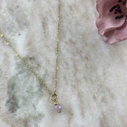 Jemný náhrdelník s lepidolitem