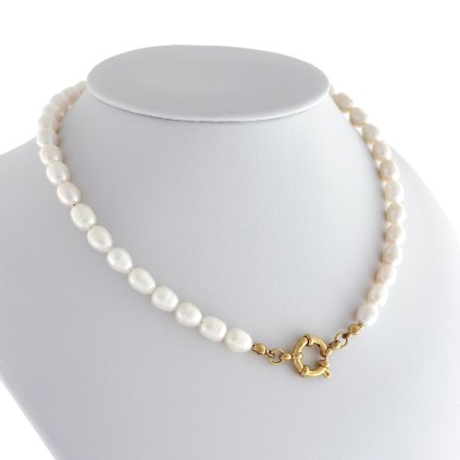 Náhrdelník z pravých říčních perel Silvia