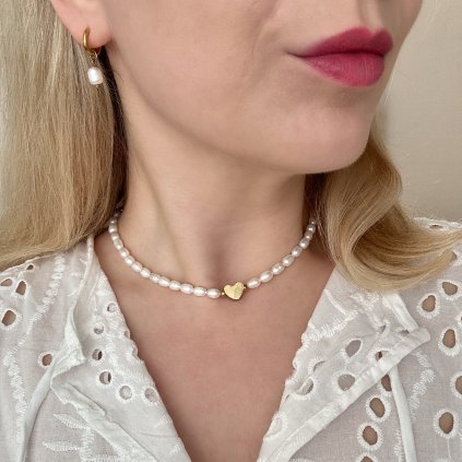 Náhrdelník z pravých říčních perel Sofia