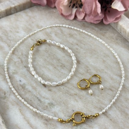 Souprava šperků z říčních perel Noemi