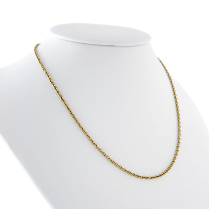 Zlatý řetízek z chirurgické oceli 2,4x0,5mm