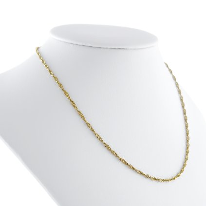 Kroucený zlatý řetízek Singapur