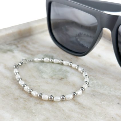 Pánský náramek z pravých perel Alex