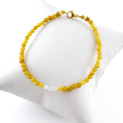 Náramek s přírodním citrínem a opálem