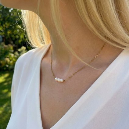 Řetízek s pravými perlami