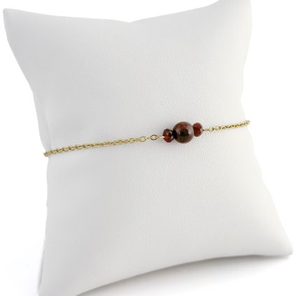 Minimalistický náramek s granáty