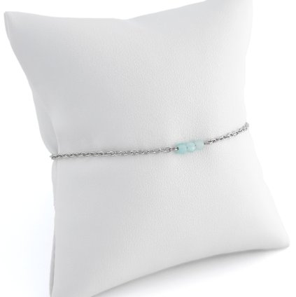 Minimalistický náramek s amazonitem