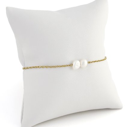 Minimalistický náramek s říčními perlami
