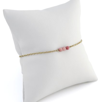 Minimalistický náramek s rodonitem