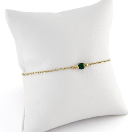 Minimalistický náramek s malachitem