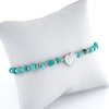 Náramek se srdíčkem z tyrkysu