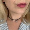Náhrdelník choker se spinelem a srdíčkem