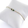 Minimalistický náramek se smaragdem