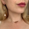Náhrdelník choker s říčními perlami Noemi