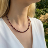 Choker s přírodním granátem Emma