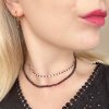Náhrdelník choker s přírodním granátem