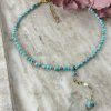 Náhrdelník s tyrkysem a perlou