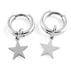 Kruhové náušnice z chirurgické oceli Star - stříbrné