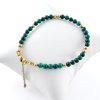 Náramek s malachitem ve zlatém provedení