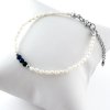 Náramek s říčními perlami a safírem