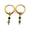 Kruhové náušnice se smaragdem