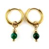 Kruhové náušnice s malachitem
