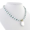 Náhrdelník z pravých perel a akvamarínu
