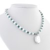 Náhrdelník z pravých perel a akvamarínu