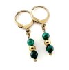 Visací náušnice s malachitem Nemeria