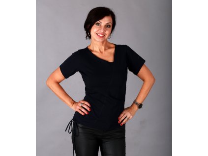 TRIČKO ANDALUSIA ASYMETRICKÉ tmavě modé