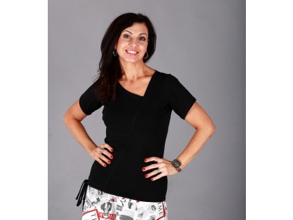 TRIČKO ANDALUSIA ASYMETRICKÉ ČERNÉ