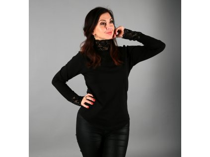 DÁMSKÝ ROLÁK KRAJKOVÝ ČERNÝ