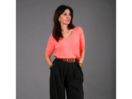 SVETR Z ALPAKY- SVÍTIVĚ MERUŇKOVÝ